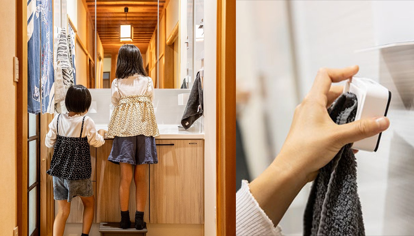 正好符合走廊寬度尺寸的第二個洗臉臺大受歡迎