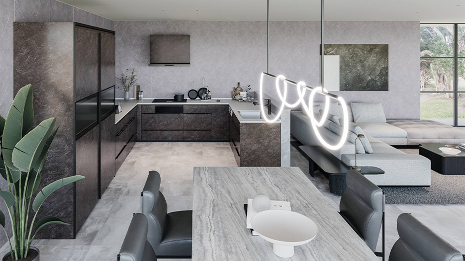 透過經過老化處理的金屬，營造成成熟的時光感